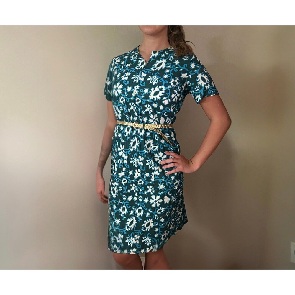 1960s Deadstock Vintage Hawaiian Hula Girl Tiki Lounge Shirt Dress by Eddy's